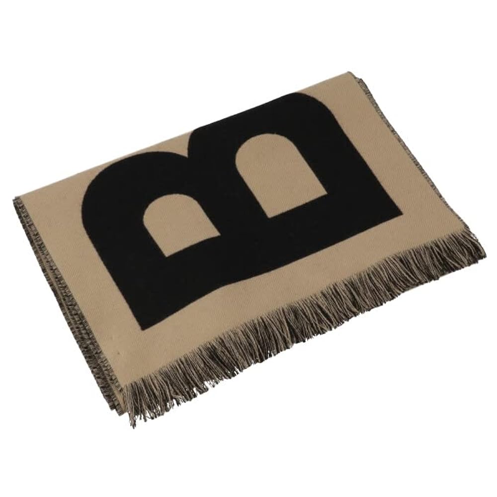 Amazon | [BURBERRY] バーバリー マフラー ロゴ ウール ジャ